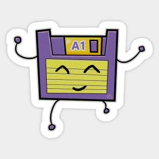 A1 Cute Dancing Floppy Disk Sticker